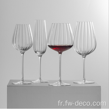 Verre de vin en cristal ensemble en or colmé